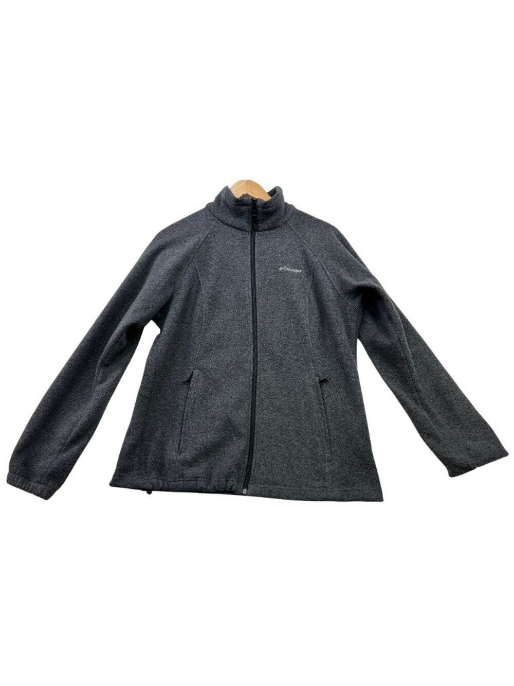 Columbia Women's Benton Springs Full-Zip Fleece Jacket Long Sleeve Size L Gray